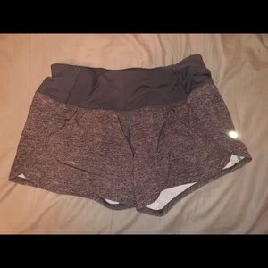 Lululemon HIGH RISE Grey Speed Up Shorts
